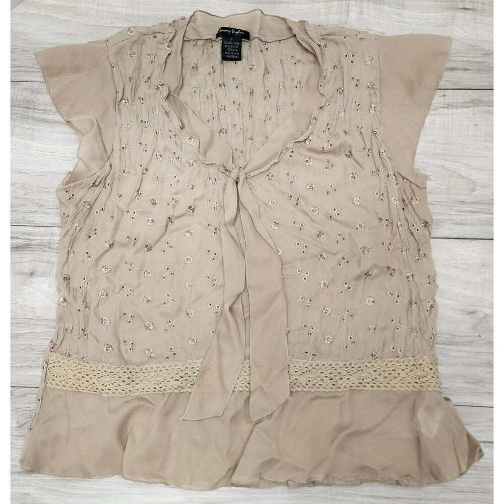 Sunny Taylor Sleeves Shirt Woman's Size L